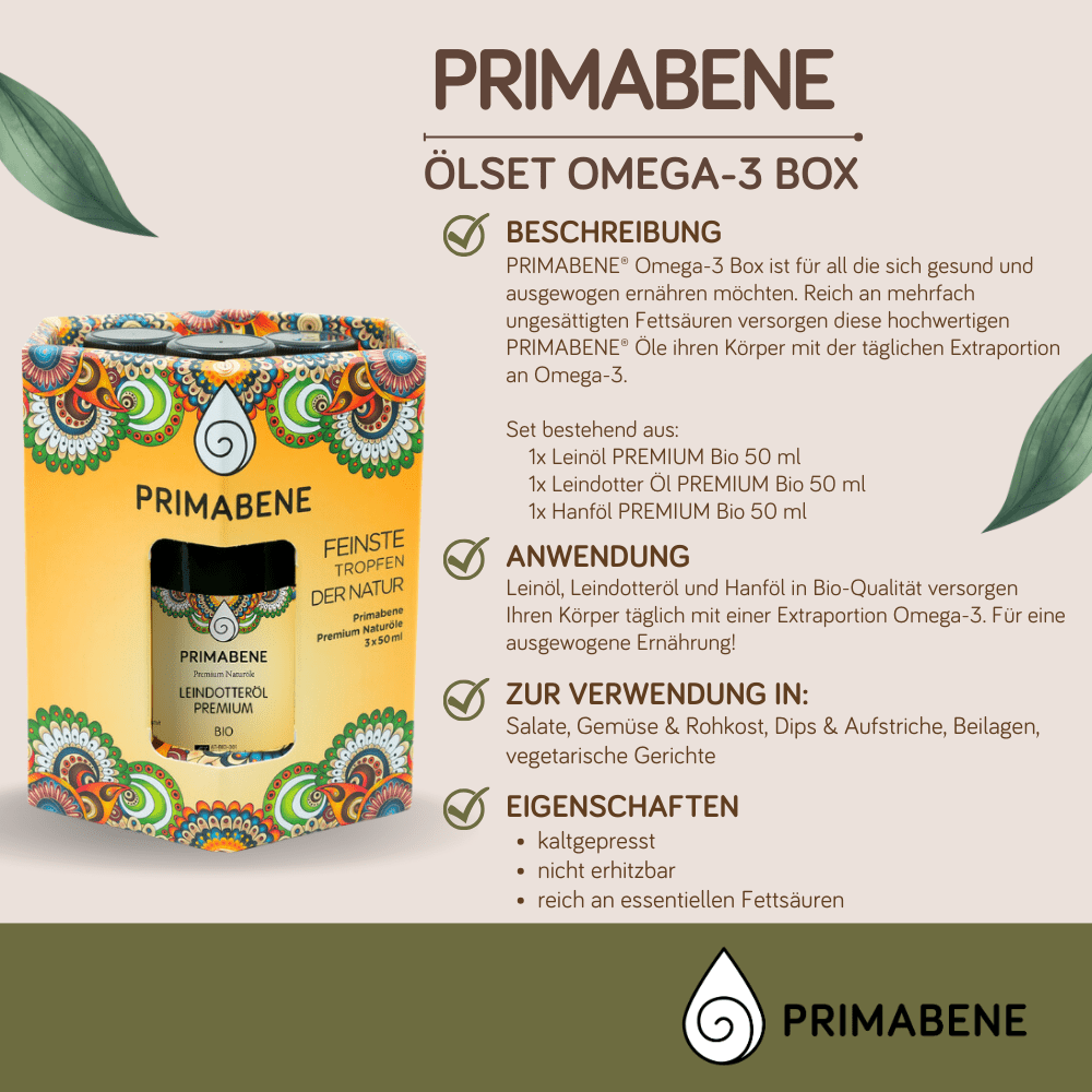 Bild von Ölset - Omega-3 Box, in der Primabene Geschenksbox